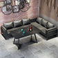 Metal Industrial Rectangle Dining Table Sintered Stone Table with Sled Base Clearhalo ' dining_table' 'Dining Tables & Seating' 'Dining Tables' 'furn' 'furn_dining_table' 'Furniture' 'furniture_dining_table' 'Kitchen & Dining Furniture' 'kitchen&dining_furn' 'kitchen' 'kitchen_dining_table' 1200x1200_1dd07f62-ec85-4483-ae15-ea947534f1ab