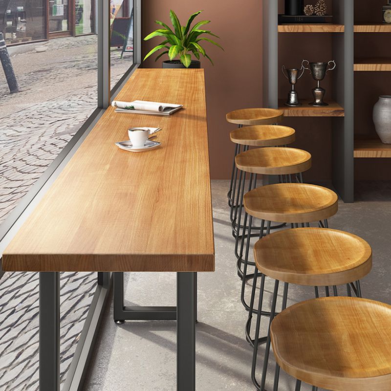 Industrial Rectangle Wood Top Counter Table 42-inch Height Bar Table Clearhalo 'Bar Furniture' 'Bar Tables' 'bar_tables' 'furn' 'furn_bar_tables' 'Furniture' 'furniture_bar_tables' 'Kitchen & Dining Furniture' 1200x1200_1dd22c5f-62d9-4f9b-8c9f-60aaf5c8253c