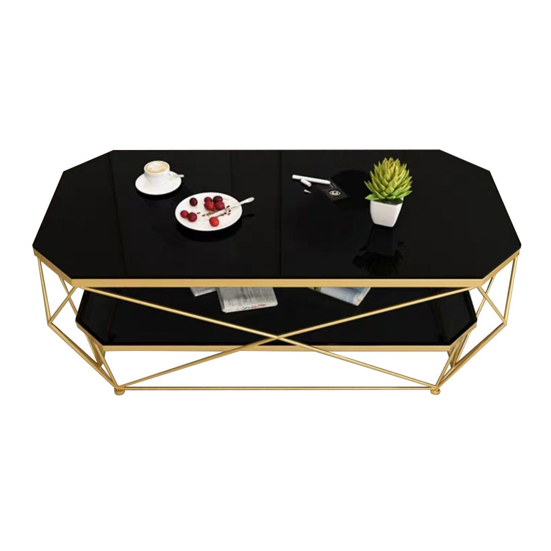 Tavolino moderno in telaio in vetro tavolo da cocktail per soggiorno