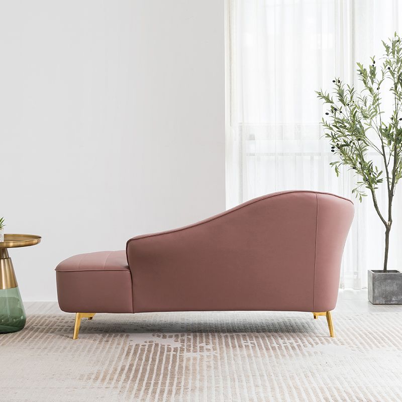 Contemporary Flared Arms Accent Chair One Armed Faux Leather Chaise Clearhalo 'Chairs & Seating' 'Chaise Lounge' 'chaise_lounge' 'furn' 'furn_chaise_lounge' 'Furniture' 'Living Room Furniture' 1200x1200_1dd2a780-0bb1-4b63-983a-2437ffb89130