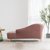 Contemporary Flared Arms Accent Chair One Armed Faux Leather Chaise Clearhalo 'Chairs & Seating' 'Chaise Lounge' 'chaise_lounge' 'furn' 'furn_chaise_lounge' 'Furniture' 'Living Room Furniture' 1200x1200_1dd2a780-0bb1-4b63-983a-2437ffb89130