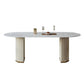 Glam 1/4/5/7 Pieces Dining Set Oval Shape Sintered Stone Dining Table Set Clearhalo 'Dining Room Sets' 'Dining Tables & Seating' 'dining_room_set' 'furn' 'furn_dining_room_set' 'Furniture' 'furniture_dining_room_set' 'Kitchen & Dining Furniture' 1200x1200_1dd36361-0aea-4039-a282-7b093d497d29