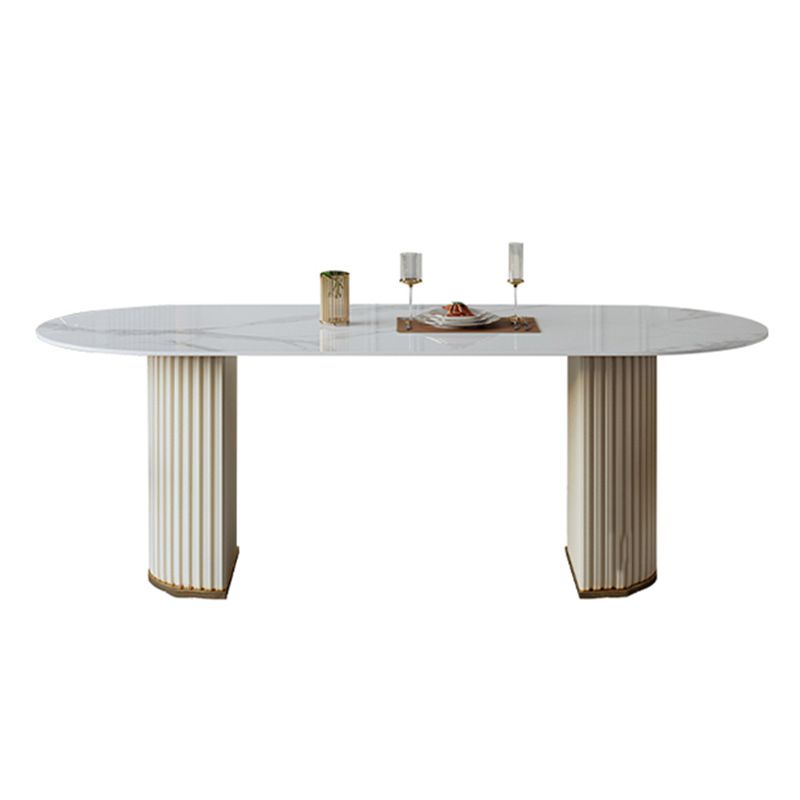 Glam 1/4/5/7 Pieces Dining Set Oval Shape Sintered Stone Dining Table Set Clearhalo 'Dining Room Sets' 'Dining Tables & Seating' 'dining_room_set' 'furn' 'furn_dining_room_set' 'Furniture' 'furniture_dining_room_set' 'Kitchen & Dining Furniture' 1200x1200_1dd36361-0aea-4039-a282-7b093d497d29