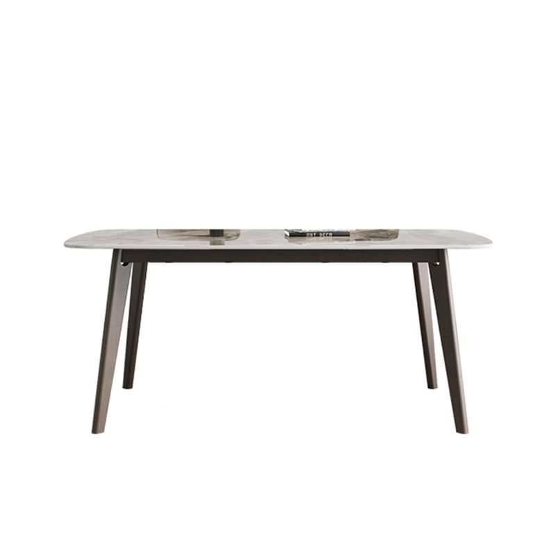 Retro Modern Rectangle Dining Site Table Stone Top 4-foot Oak Solid Wood Table Clearhalo 'Dining Tables & Seating' 'Dining Tables' 'dining_table' 'furn' 'furn_dining_table' 'Furniture' 'furniture_dining_table' 'Kitchen & Dining Furniture' 'kitchen' 'kitchen_dining_table' 1200x1200_1dd3b223-5750-444b-b86a-c9690fb10b83