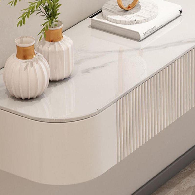 Modern Stone TV Stand Floating TV Media Stand con cajones para la sala de estar