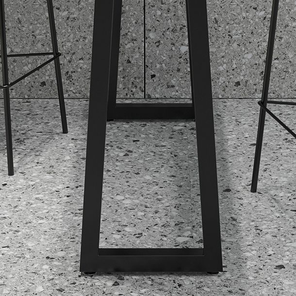 Rechthoek Stone Bistro Accent Dining Table Industriële Sled Indoor Pub Table