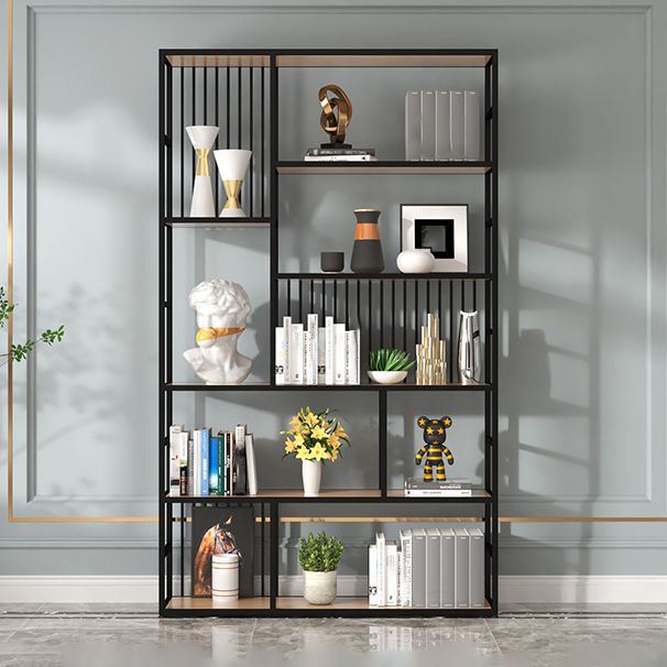 Manufactured Wood Shelf Etagere Bookshelf Modern Iron Frame Bookshelf for Office Clearhalo 'Bookcases' 'furn' 'furn_bookcases' 'Furniture' 'furniture_bookcases' 'kitchen' 'kitchen_bookcases' 'Living Room Furniture' 'Office Furniture' 1200x1200_1dd56a6c-e34d-4aed-b32b-2286d0f3c3c6