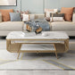 17.7" H Glam Rectangle Slate Coffee Table Iron 4 Legs Cocktail Table with Shelf Clearhalo 'Coffee & Accent Tables' 'Coffee Tables' 'coffee_tables' 'furn' 'furn_coffee_tables' 'Furniture' 'Living Room Furniture' 1200x1200_1dd9b3ed-7e3b-4ba3-bd7b-0074dd07c4b4