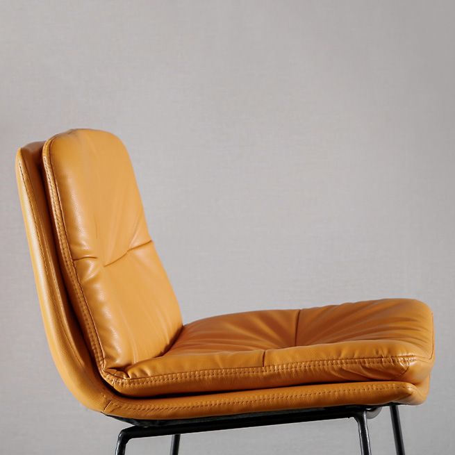 Modern Restaurant Leather Stool Matte Finish Footrest Low Back Barstool Clearhalo 'Bar Furniture' 'Bar Stools' 'bar_stools' 'furn' 'furn_bar_stools' 'Furniture' 'furniture_bar_stools' 'Kitchen & Dining Furniture' 1200x1200_1dda6085-184e-4738-91a7-3b3bbd49634c