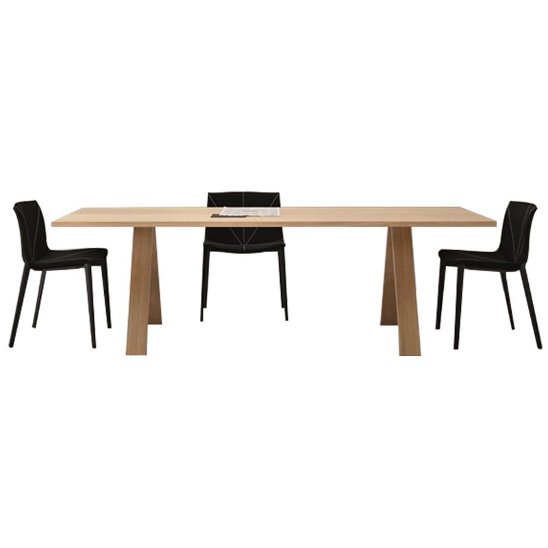 Solid Wood Contemporary Rectangular Table Wood Top Table for Dining Room and Kitchen Clearhalo ' dining_table' 'Dining Tables & Seating' 'Dining Tables' 'furn' 'furn_dining_table' 'Furniture' 'furniture_dining_table' 'Kitchen & Dining Furniture' 'kitchen&dining_furn' 'kitchen' 'kitchen_dining_table' 1200x1200_1ddb6567-ba71-4d4e-82c0-44baaed7191c