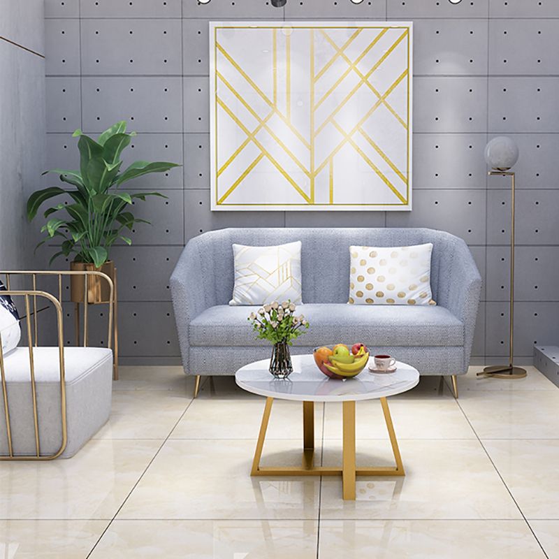 Modern Style White/black/wood/yellow/walnut Round Wood-based Craft Top Coffee Table Clearhalo 'Coffee & Accent Tables' 'Coffee Tables' 'coffee_tables' 'furn' 'furn_coffee_tables' 'Furniture' 'furniture_coffee_tables' 'Living Room Furniture' 1200x1200_1ddc471b-26b2-49f0-9cbd-a927f363f24a