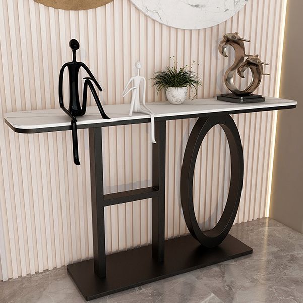 Tabella accento glam alto 31,5 pollici tavolo da console in pietra per sala per sala