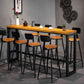 Industrial Style Rectangle Bar Table Solid Wood Bar Dining Table with Footrest Clearhalo 'Bar Furniture' 'Bar Tables' 'bar_tables' 'furn' 'furn_bar_tables' 'Furniture' 'Kitchen & Dining Furniture' 1200x1200_1ddc862d-15a8-49de-ac4e-d7c13b0ec1be