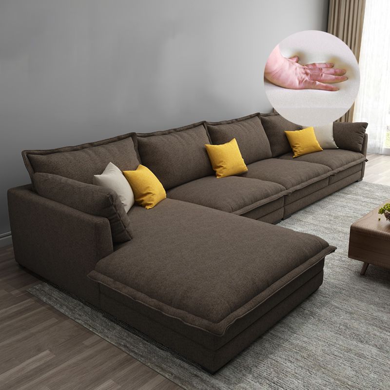 35,43 "H divano e chaise del braccio top a cuscino con miscela di cotone per soggiorno