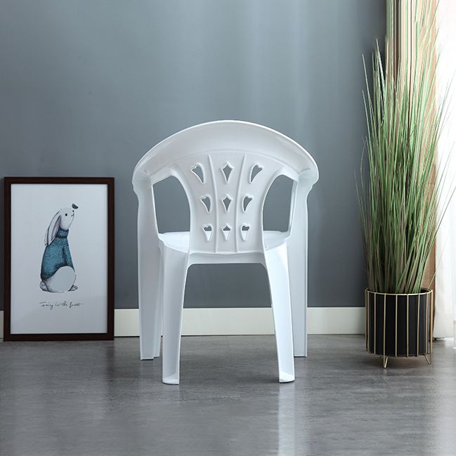 Modern Style Plastic Dining Arm Chair Slat Back Stackable Dining Chairs for Home Clearhalo ' kitchen&dining_furn' 'Dining Chairs' 'Dining Tables & Seating' 'dining_chair' 'furn' 'furn_dining_chair' 'Furniture' 'furniture_dining_chair' 'Kitchen & Dining Furniture' 'kitchen' 1200x1200_1ddd6034-6150-4728-b296-569ab7fd5493