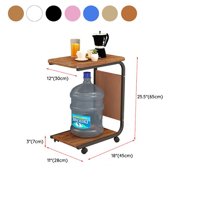 Modern Wood Corner Table Side Rectangular End Table with Storage Clearhalo 'Coffee & Accent Tables' 'End & Side Tables' 'end_side_tables' 'furn' 'furn_end_side_tables' 'Furniture' 'Living Room Furniture' 1200x1200_1dde2bc4-7990-43ea-aaf3-28c2fda9b43a