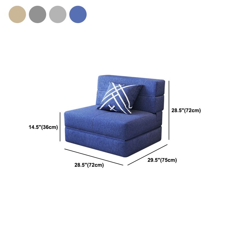 Contemporary Linen Armless Sofa Bed Slipcovered for Living Room