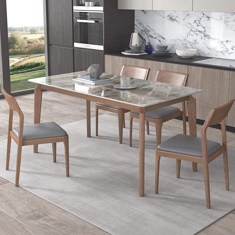 Sintered Stone Top Rectangle Table Medieval Modern Kitchen Table with 4 Legs Clearhalo ' dining_table' 'Dining Tables & Seating' 'Dining Tables' 'furn' 'furn_dining_table' 'Furniture' 'furniture_dining_table' 'Kitchen & Dining Furniture' 'kitchen&dining_furn' 'kitchen' 'kitchen_dining_table' 1200x1200_1de3c3ab-3e5d-49bc-a14b-b26121e54942