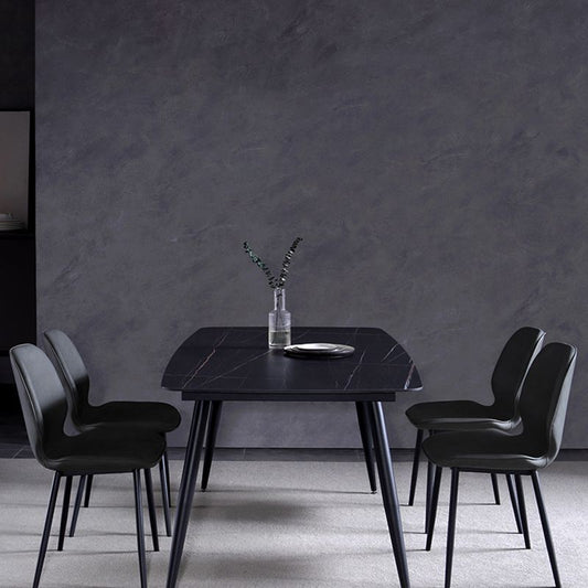 Industrial Upholstered Armless Chair Kitchen Wingback Dining Chair