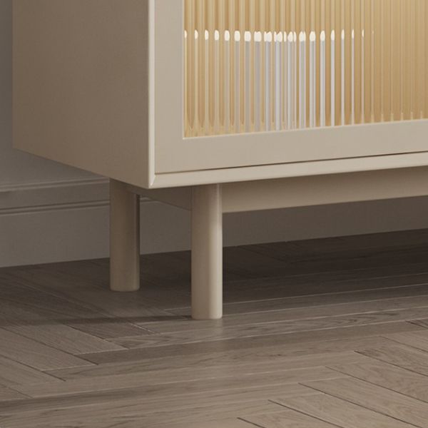 Vaste houten basis witte dressoir kast woonkamer credenza