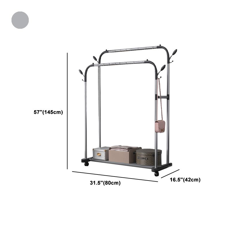 Métal de rack de manteau contemporain Aucun crochet pénible inclus