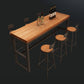 Modern 1/4/6/7 Pieces Bar Table Set Rectangle Wood Counter Table with High Stools for Cafe Clearhalo 'Bar Furniture' 'furn' 'furn_home_bar_bar_sets' 'Furniture' 'Home Bars & Bar Sets' 'home_bar_bar_sets' 'Kitchen & Dining Furniture' 1200x1200_1de69b39-25dd-49f3-b62a-49f3807a0834