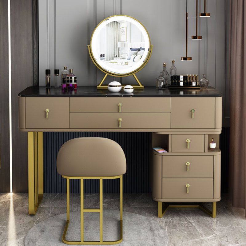 Dennenhout 7 laden dressoir met stenen top make-up ijdelheid voor bedroon