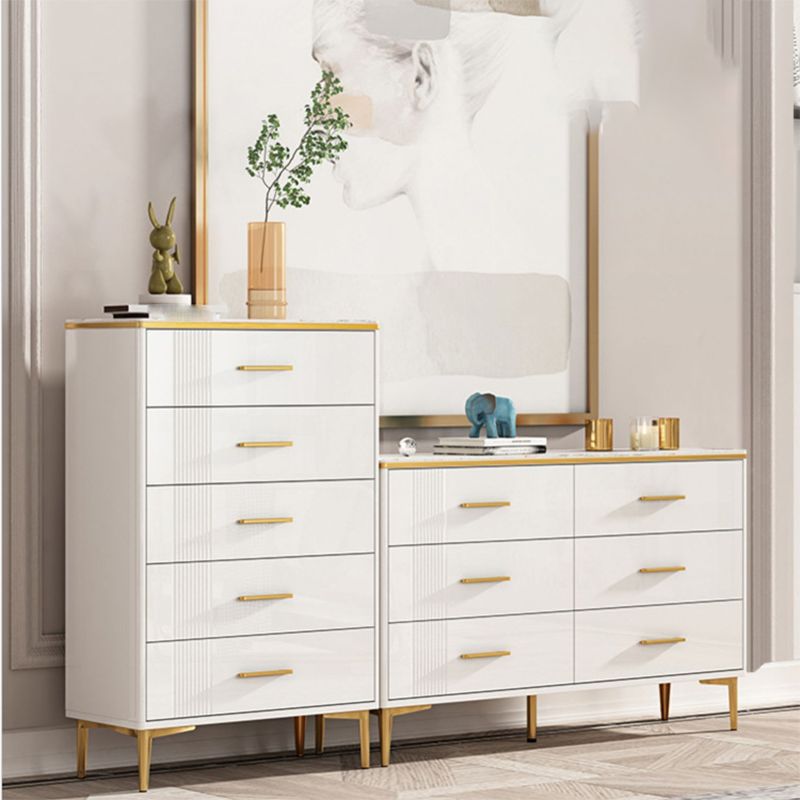 11.81" Wide Accent Chest White Contemporary Chest with Drawers Clearhalo 'Cabinets & Chests' 'cabinets_chests' 'furn' 'furn_cabinets_chests' 'Furniture' 'Living Room Furniture' 1200x1200_1de80a8e-674c-45e2-95af-a7b6ee8c2080
