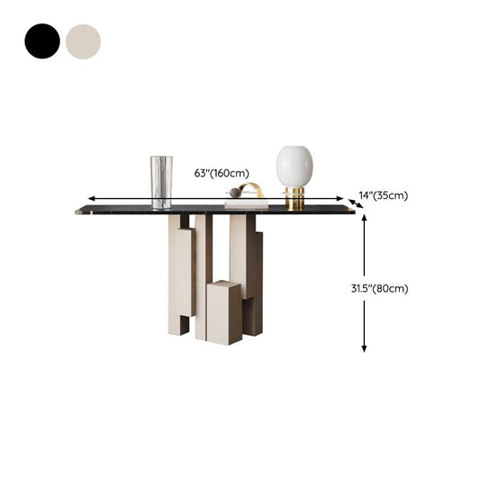 Stone Modern Console Tabla 1 Estante de 13.78 "Mesa de acento de ancho para Hall