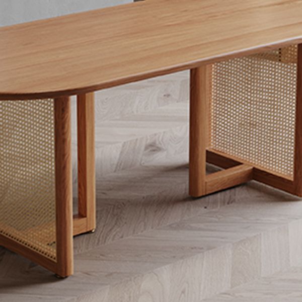 Pinewood Solid Wood Brown Tone Dining Table Simplicity Fixed Table for Dining Room Clearhalo ' dining_table' 'Dining Tables & Seating' 'Dining Tables' 'furn' 'furn_dining_table' 'Furniture' 'furniture_dining_table' 'Kitchen & Dining Furniture' 'kitchen&dining_furn' 'kitchen' 'kitchen_dining_table' 1200x1200_1deb1521-a7b1-421f-8c56-f2da4b9979c1