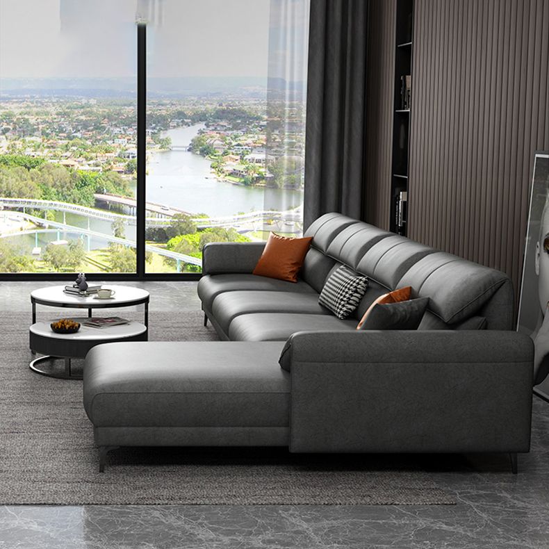 Contemporary Right Hand Facing Sofa & Chaise with Pillow Top Arm