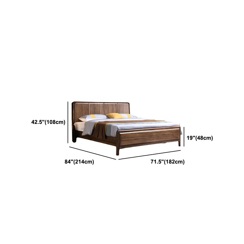 84.65 inch Wide Traditional Bed Frame Wooden Bed with Headboard Clearhalo 'Bedroom Furniture' 'Beds' 'furn' 'furn_beds' 'Furniture' 1200x1200_1decbe68-fcf2-4fc6-92db-9e18def2cdc8