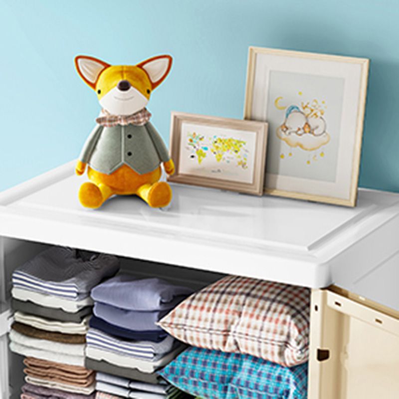 Armoire en plastique Style Teen Style Simple Rectangular Bedroom Armorage de garde-robe
