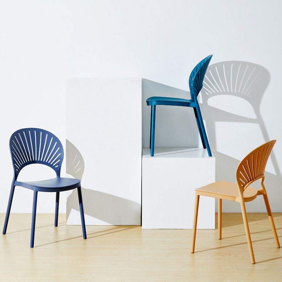 Scandinavian Plastic Dining Armless Chair Kitchen and Dining Room Side Chairs Clearhalo ' kitchen&dining_furn' 'Dining Chairs' 'Dining Tables & Seating' 'dining_chair' 'furn' 'furn_dining_chair' 'Furniture' 'furniture_dining_chair' 'Kitchen & Dining Furniture' 'kitchen' 1200x1200_1ded66cd-e83a-4b91-b87a-e200f067afb9