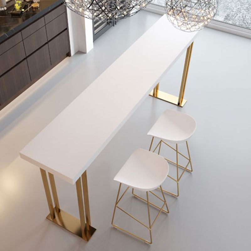 Wood Top Bar Table Traditional Luxury Rectangle Bar Table with Sled Base Clearhalo 'Bar Furniture' 'Bar Tables' 'bar_tables' 'furn' 'furn_bar_tables' 'Furniture' 'furniture_bar_tables' 'Kitchen & Dining Furniture' 1200x1200_1deee5e6-eb4d-489b-b3f6-e551bb2a7d3a