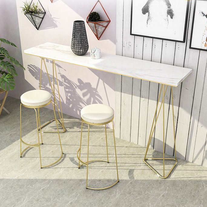 Double Pedestal Counter Set 1/2/3 Pieces Glam Rectangle Bar Pub Table Set Clearhalo 'Bar Furniture' 'furn' 'furn_home_bar_bar_sets' 'Furniture' 'Home Bars & Bar Sets' 'home_bar_bar_sets' 'Kitchen & Dining Furniture' 1200x1200_1def189f-7f5d-46b3-8e04-aad4d971c0cf