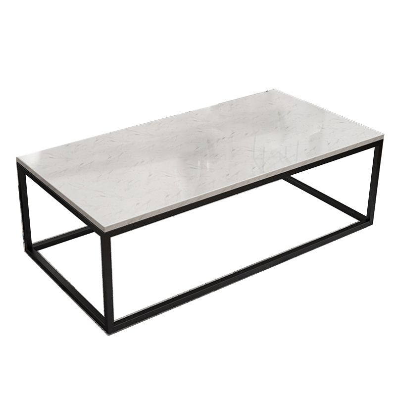 Marble Metal Frame Coffee Table Luxurious Rectangular Cocktail Table Clearhalo 'Coffee & Accent Tables' 'Coffee Tables' 'coffee_tables' 'furn' 'furn_coffee_tables' 'Furniture' 'Living Room Furniture' 1200x1200_1df012de-09ca-419b-9f1c-a766451b7783