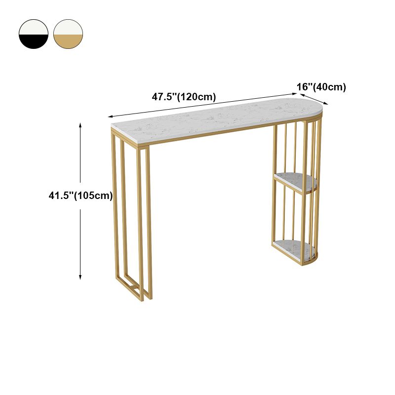 Glam Marble Table with Oval Table Top Gold Double Pedestal Table with 42-inch Height Clearhalo 'Bar Furniture' 'Bar Tables' 'bar_tables' 'furn' 'furn_bar_tables' 'Furniture' 'furniture_bar_tables' 'Kitchen & Dining Furniture' 1200x1200_1df2f22d-c332-4a92-9016-da76dfb69725