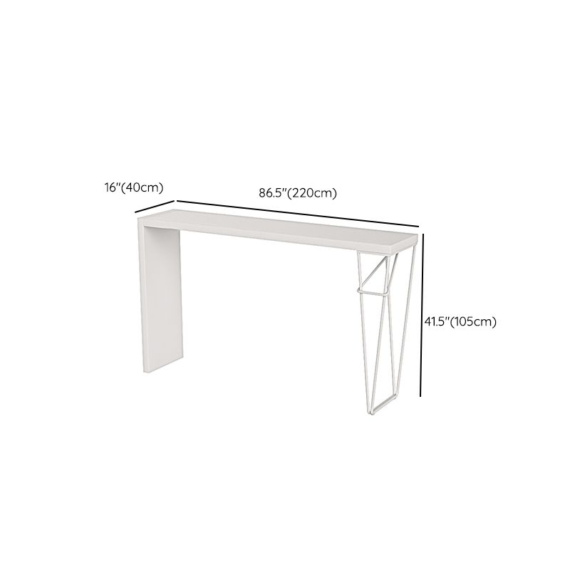 Modern White Bistro Bar Table Rectangle Solid Wood Bar Table for Home Clearhalo 'Bar Furniture' 'Bar Tables' 'bar_tables' 'furn' 'furn_bar_tables' 'Furniture' 'Kitchen & Dining Furniture' 1200x1200_1df31146-85d1-4a67-b008-9d14e376a767