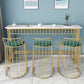 Industrial Rectangle Bistro Bar Desk Faux Marble Bistro Table for Indoor Clearhalo 'Bar Furniture' 'Bar Tables' 'bar_tables' 'furn' 'furn_bar_tables' 'Furniture' 'Kitchen & Dining Furniture' 1200x1200_1df35105-0beb-4197-aed8-28a0c99ab86d