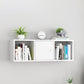 Scandinavian Manufactured Wood Floating Bookcase 9-inch Wide Bookshelf