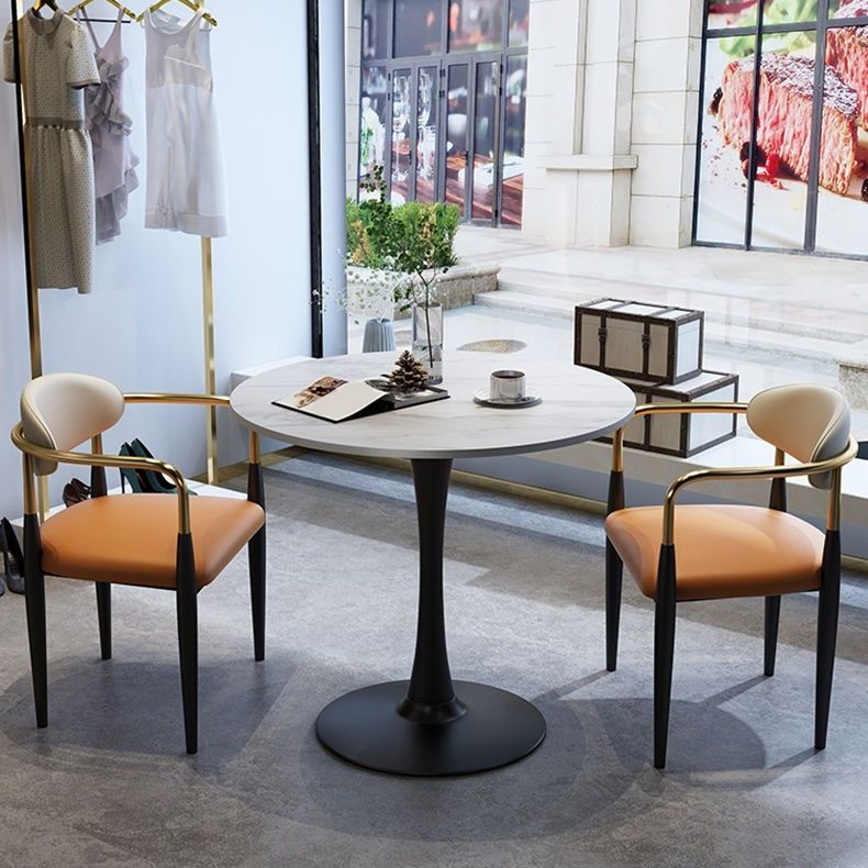 Zeitgenössischer Küchen -Esstuhl schwarze Beine gepolsterter Armstuhl