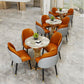Simple Style Home Sintered Stone Dining Table Round Shape Table with Metallic Pedestal Base Clearhalo ' dining_table' 'Dining Tables & Seating' 'Dining Tables' 'furn' 'furn_dining_table' 'Furniture' 'furniture_dining_table' 'Kitchen & Dining Furniture' 'kitchen&dining_furn' 'kitchen' 'kitchen_dining_table' 1200x1200_1df500b5-44eb-4766-8fad-1613ebd82fb5