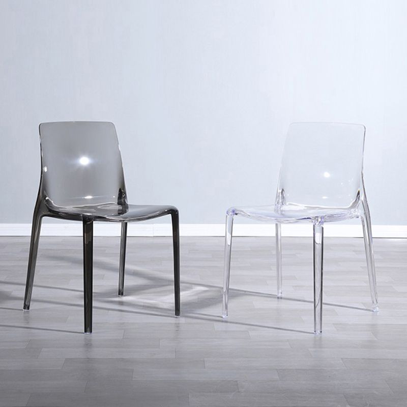 Kitchen Dining Side Chair Contemporary Plastic Dining Armless  Chair