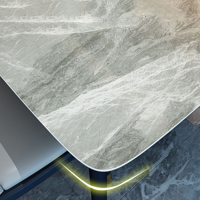 Table à manger gris de style moderne