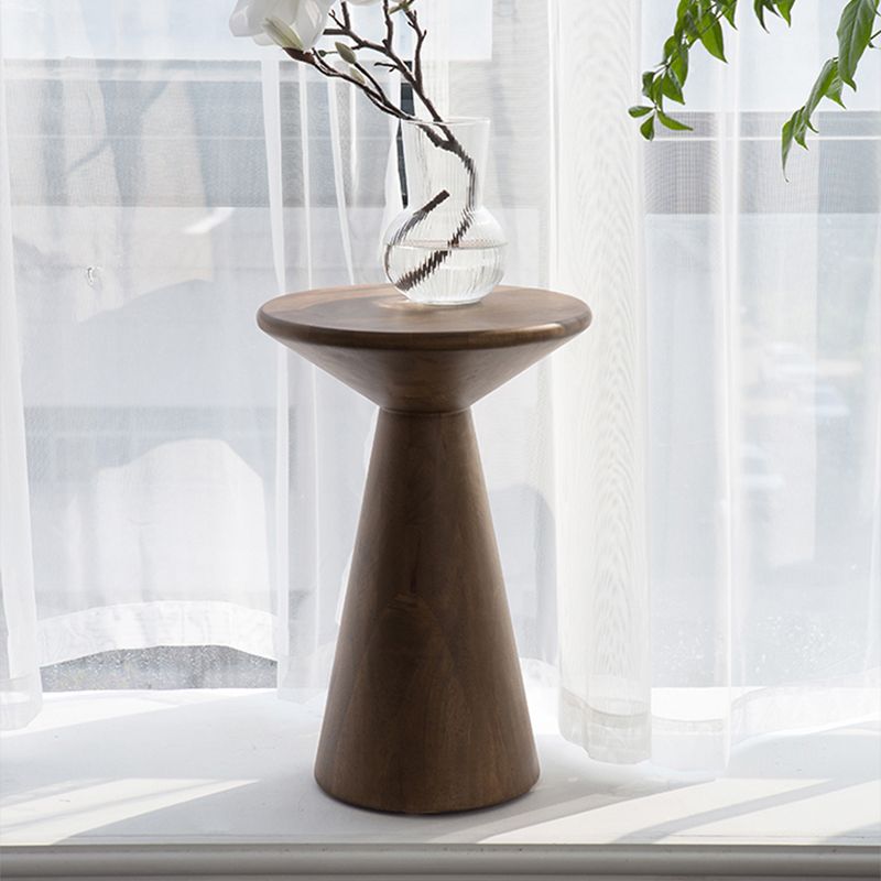 Round Rubberwood End Table Pedestal Side Table for Living Room Clearhalo 'Coffee & Accent Tables' 'End & Side Tables' 'end_side_tables' 'furn' 'furn_end_side_tables' 'Furniture' 'Living Room Furniture' 1200x1200_1dfa57eb-f376-4921-8829-4c751d5f14ae