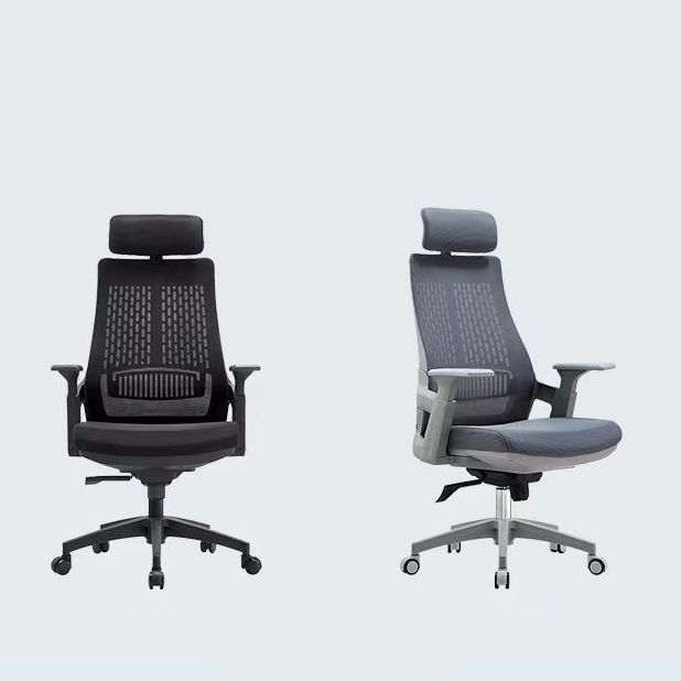 Sedia moderna con braccioli inclusi, sedia girevole, sedia da lavoro ergonomica con schienale alto