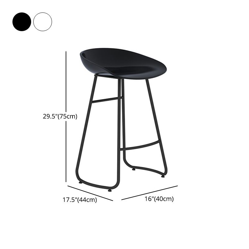 Industrial Armless Backrest Counter Stool Iron Cafe Bar Stool with Acrylic Seat and Pedal Clearhalo 'Bar Furniture' 'Bar Stools' 'bar_stools' 'furn' 'furn_bar_stools' 'Furniture' 'furniture_bar_stools' 'Kitchen & Dining Furniture' 1200x1200_1dfba99d-547a-4cf6-b5ab-914292674083