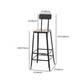 1/3 Pieces Brown Wood Top Bar Set with Stools Industrial Rectangle Pub Table Set