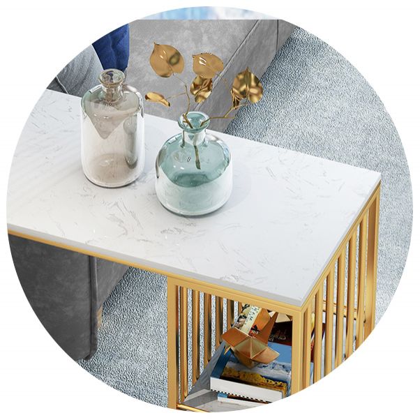 Glam Rectangle Bar Set Storage 1/2/3 Pieces Stone Counter Height Set in Gold Clearhalo 'Bar Furniture' 'furn' 'furn_home_bar_bar_sets' 'Furniture' 'Home Bars & Bar Sets' 'home_bar_bar_sets' 'Kitchen & Dining Furniture' 1200x1200_1dfc75a6-2ae5-478c-8d6d-22caea04cf65